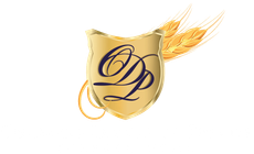 A gold laurel wreath on a white background.