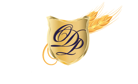 A gold laurel wreath on a white background.