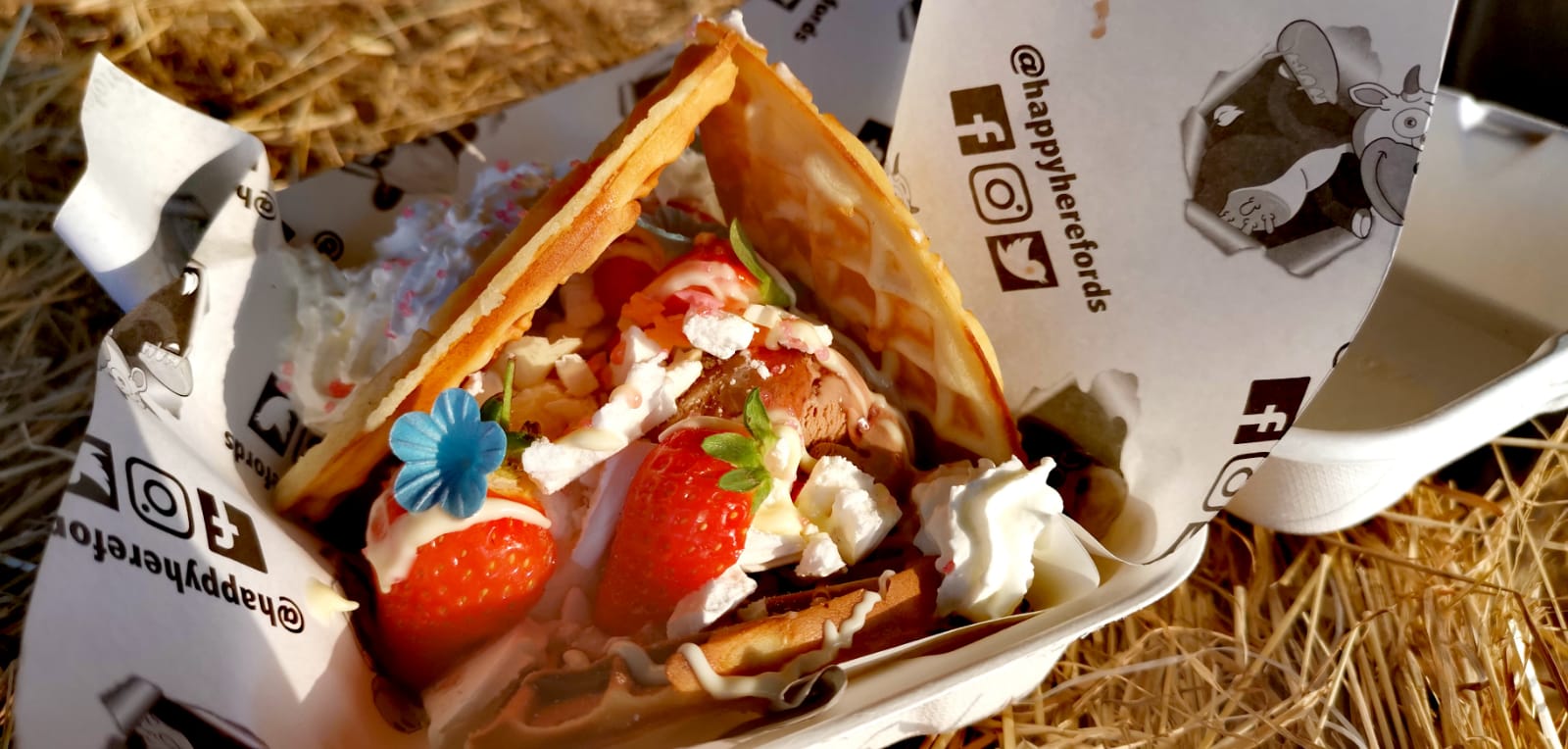 The Bubble Bar caravan with outside sofa and decorations