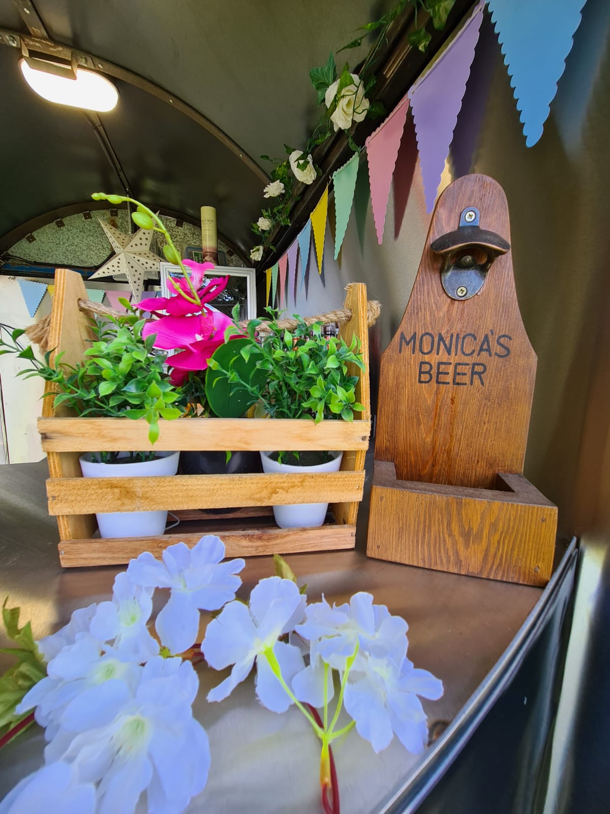 Stylish interior of the Bubble Bar