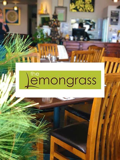 A restaurant with a logo that says the lemongrass