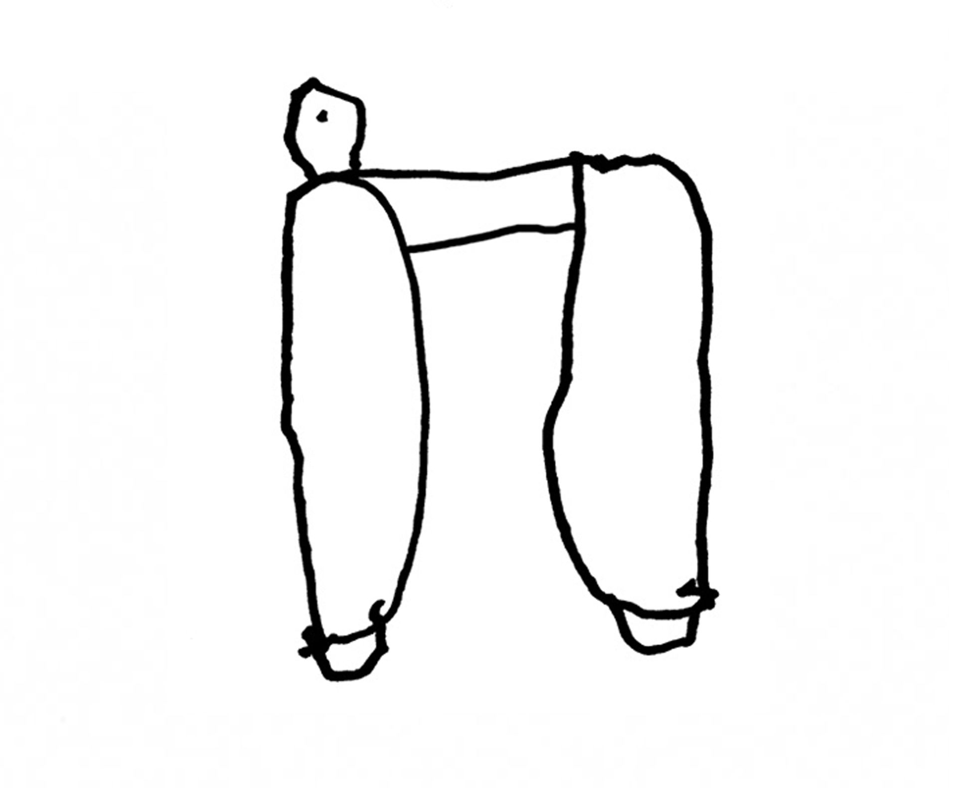 Kindertekening van een gorilla.