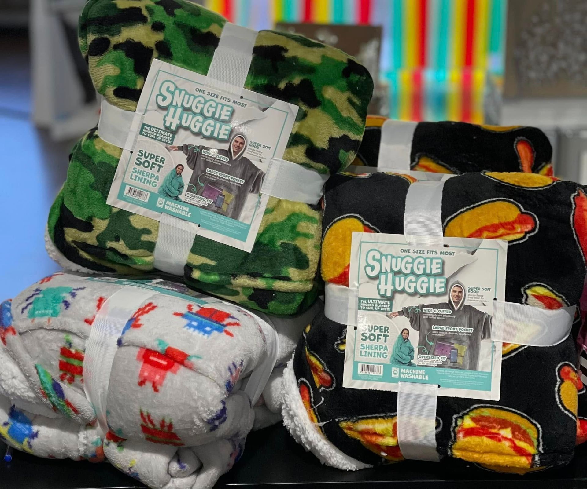 Bundled Snuggie Huggie Blankets in Camouflage — Enterprise Electrics NT Pty Ltd in Tennant Creek, NT
