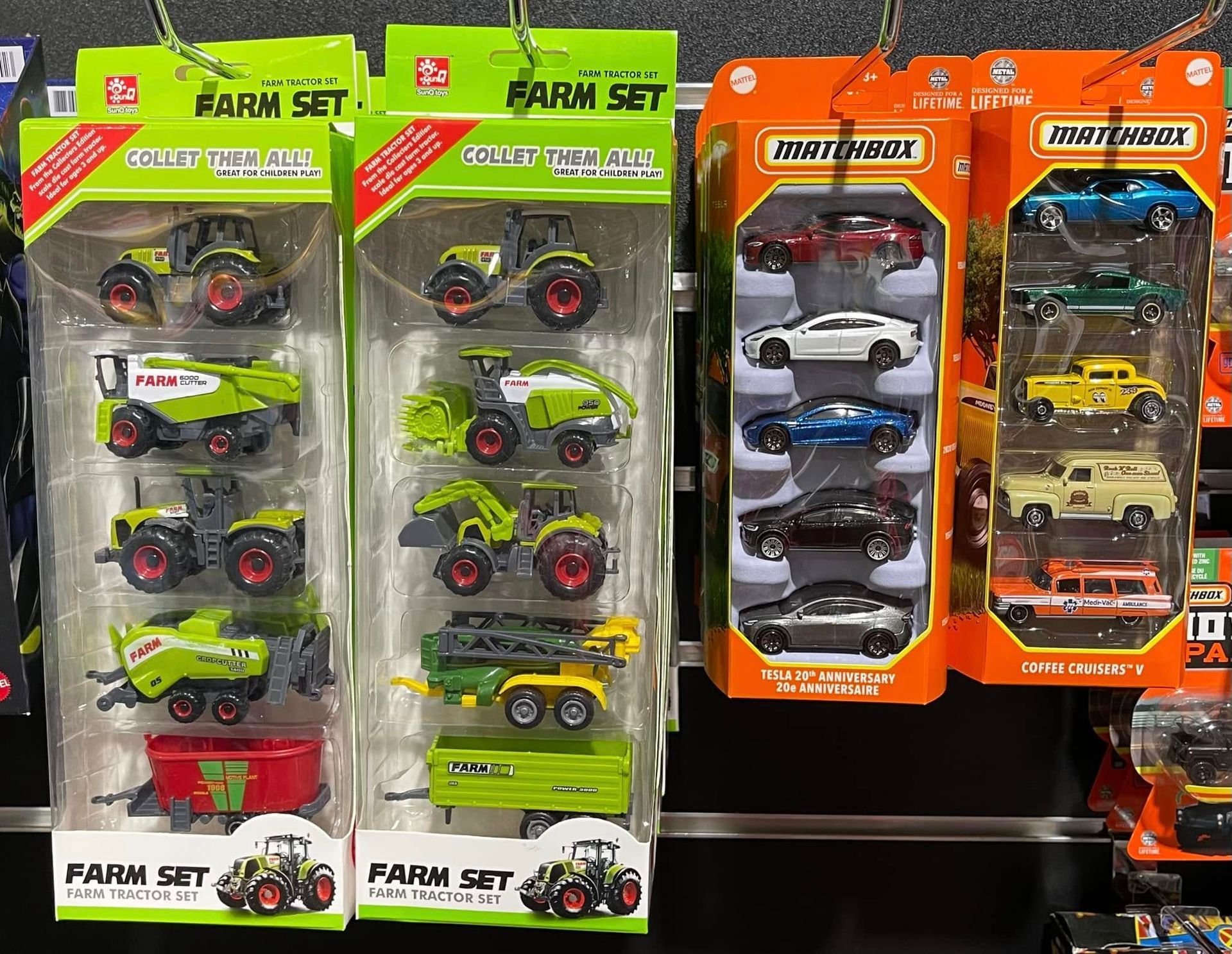 Toy Farm Sets and Matchbox Cars on Display — Enterprise Electrics NT Pty Ltd in Tennant Creek, NT
