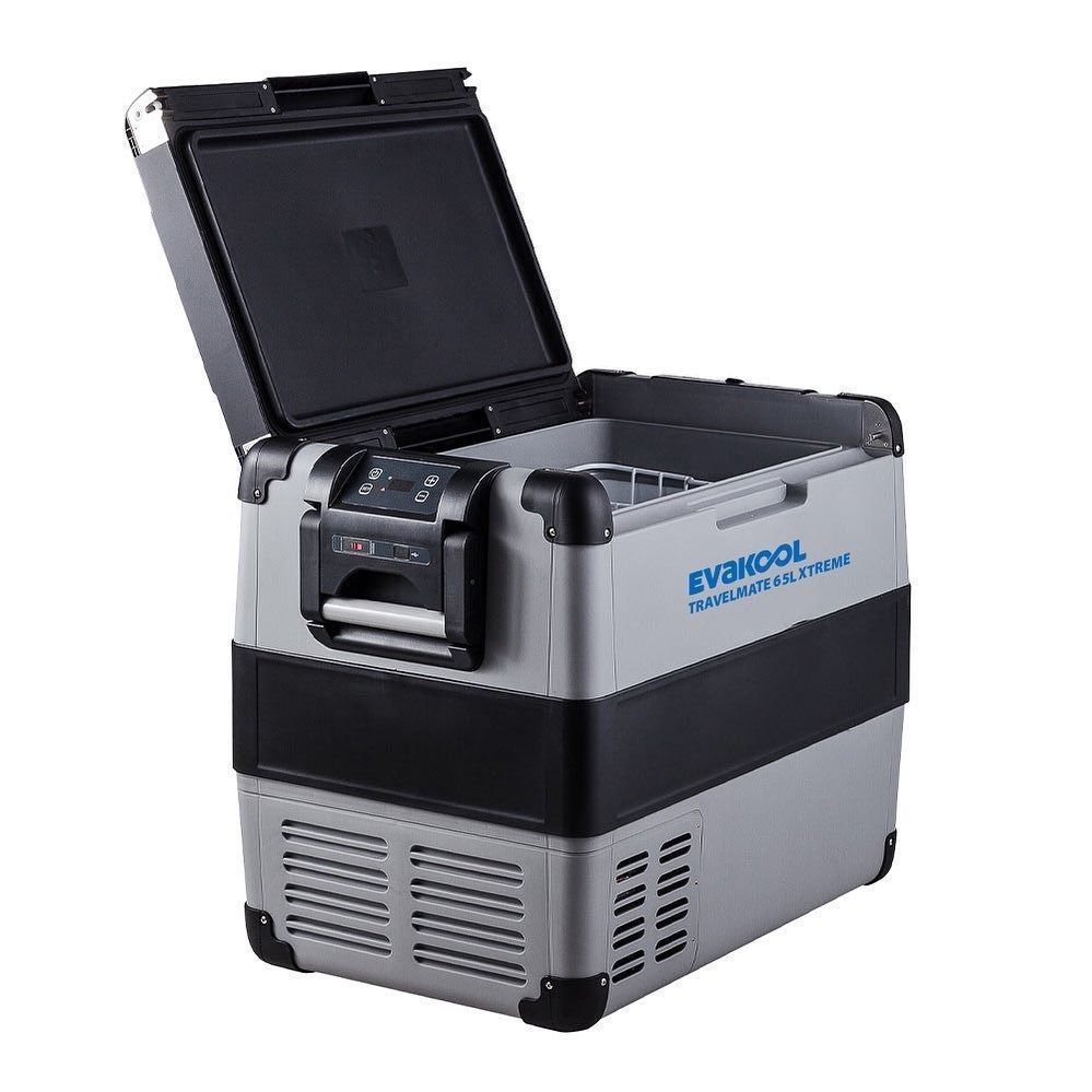 Evakool Portable Fridge/freezer With the Lid Open — All Coast Auto Solutions in Noosaville, QLD