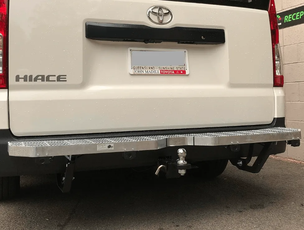 White Toyota Hiace Van Rear With Silver Bumper — All Coast Auto Solutions in Noosaville, QLD