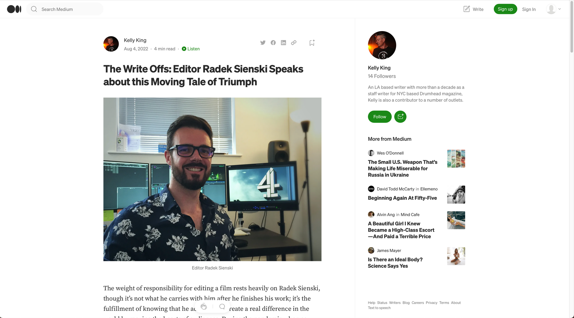 The Write Offs - Radek Sienski article