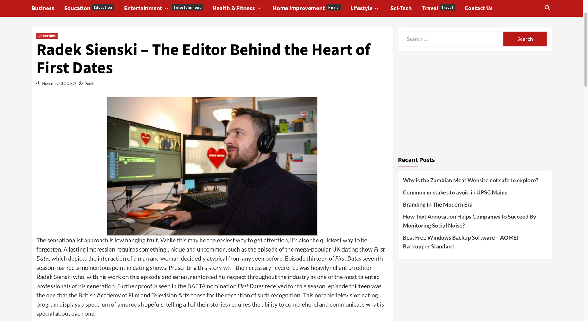 First Dates - Radek Sienski article