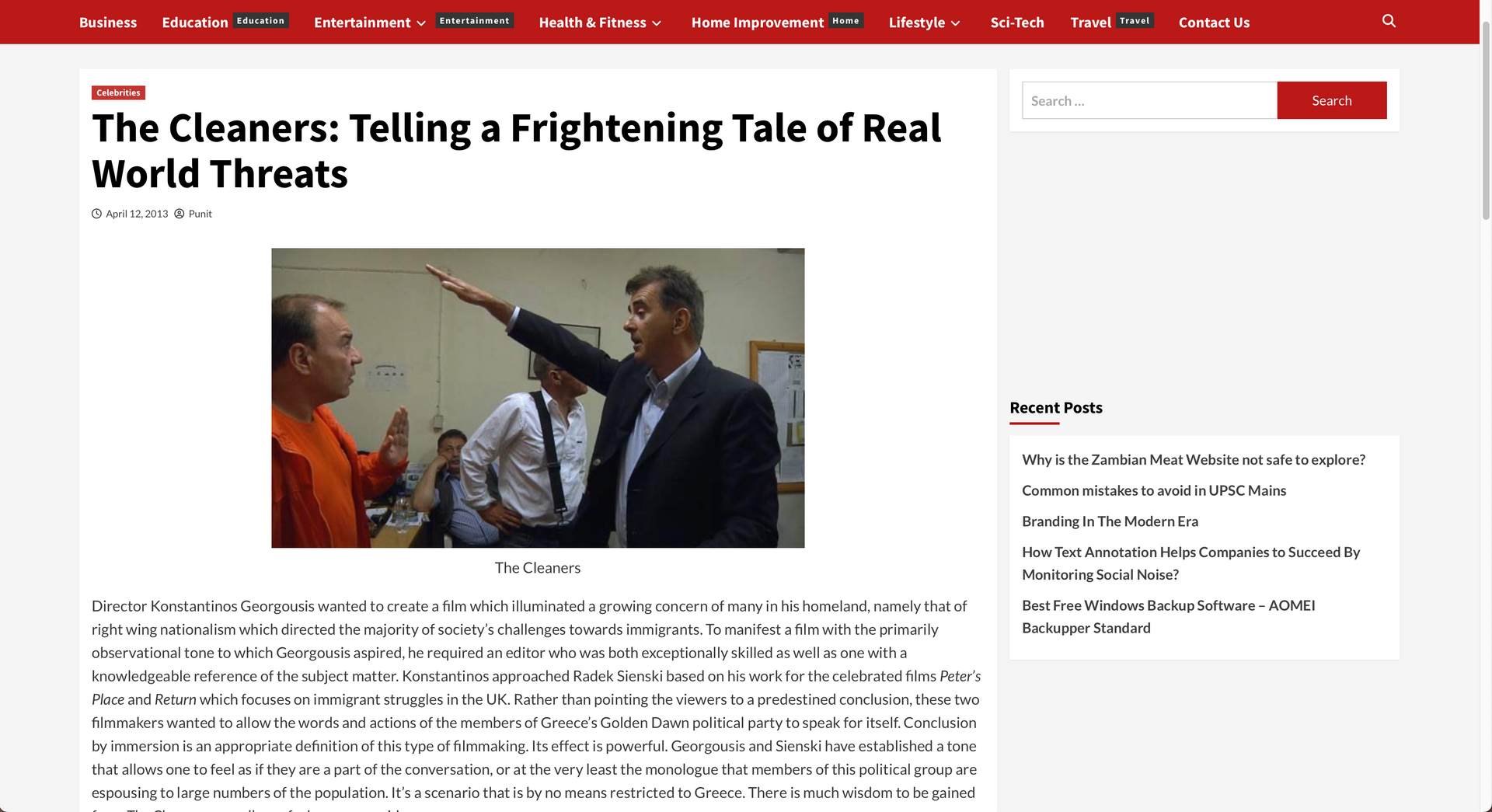 The Cleaners - Radek Sienski article