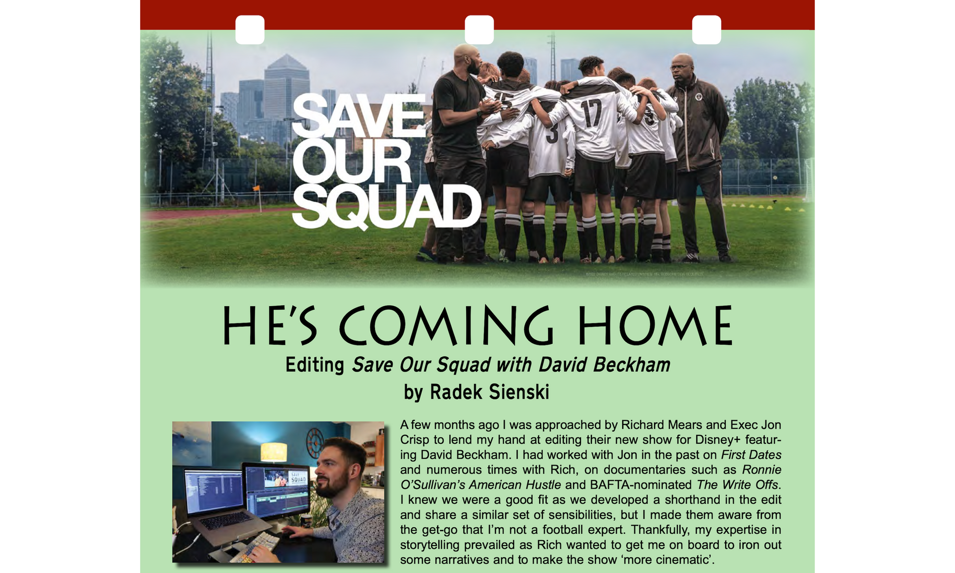 Save Our Squad - Radek Sienski article