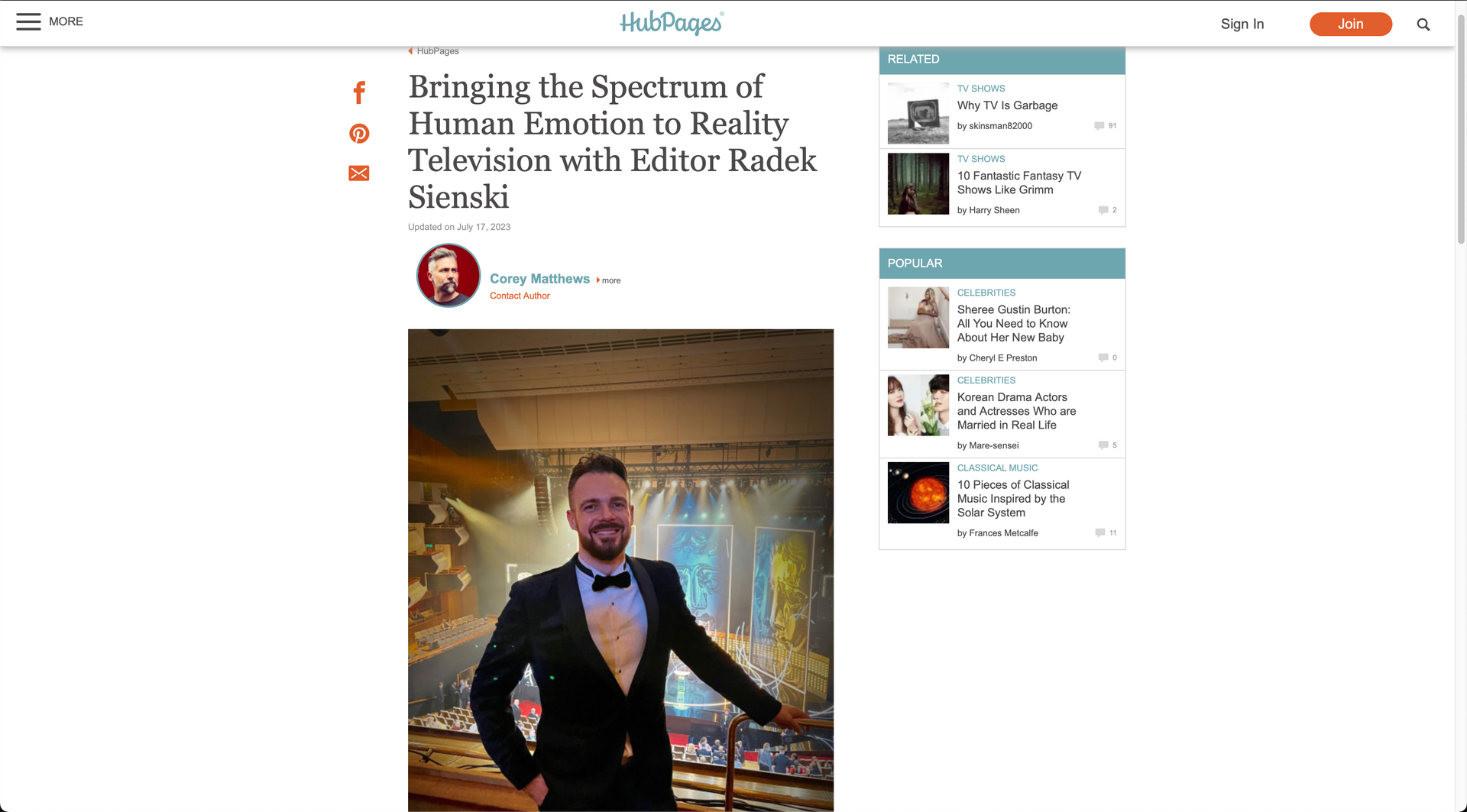 Radek Sienski article