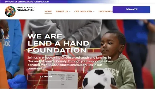 Lend A Hand Foundation home page