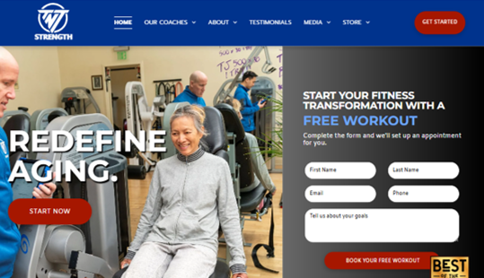 TNT Strength  website preview