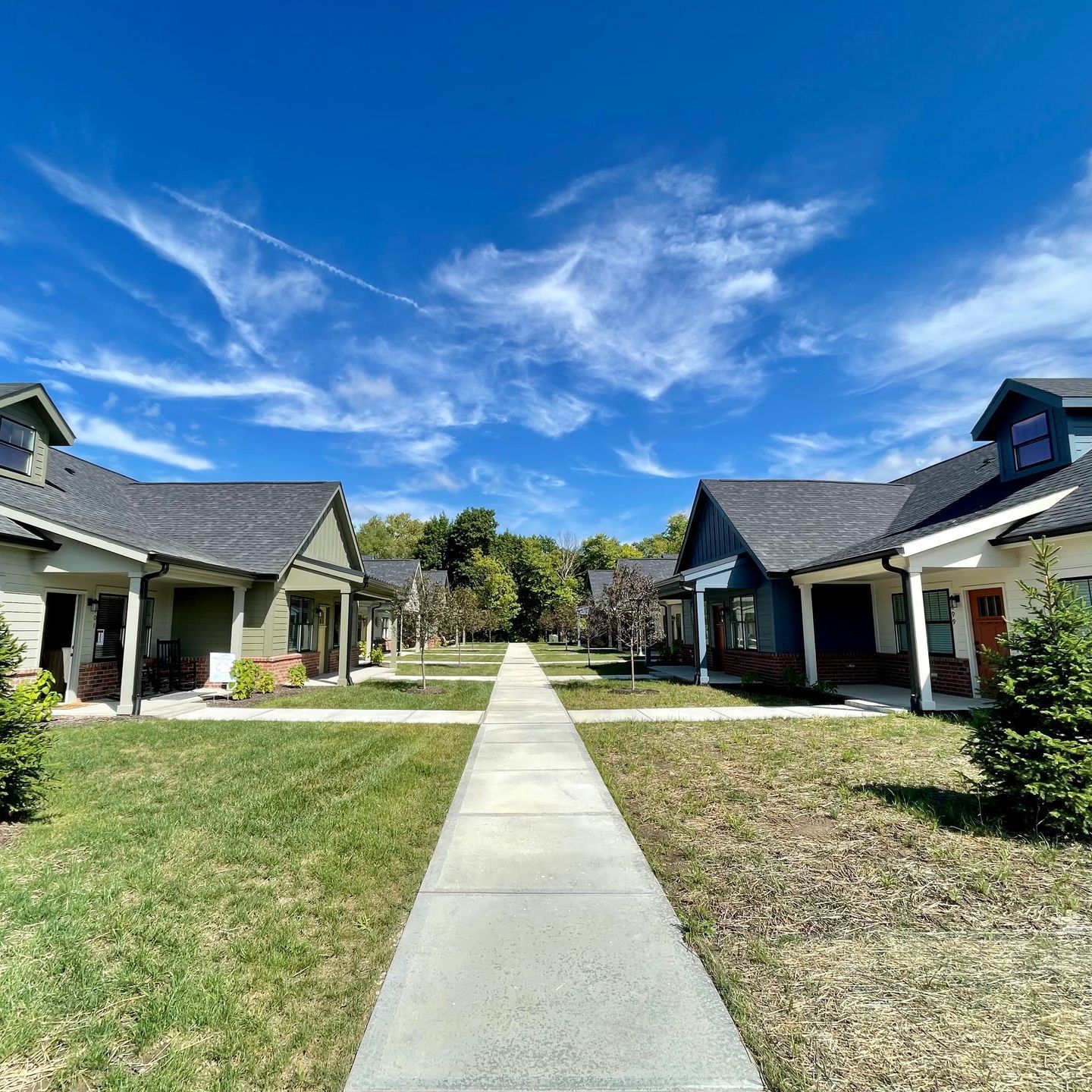 Residential Community Featuring Several Modern Houses Residential Community Featuring Several Modern Houses