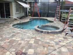 Swimming Pool Under Maintenance — Sarasota, FL — Custom Pavers of Southwest Florida