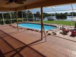 Huge Backyard with Pool and Garden — Sarasota, FL — Custom Pavers of Southwest Florida