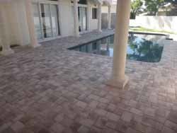 Patio with A Post — Sarasota, FL — Custom Pavers of Southwest Florida