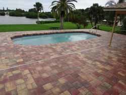 Large Backyard with Pool — Sarasota, FL — Custom Pavers of Southwest Florida