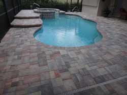Pool with Stairs — Sarasota, FL — Custom Pavers of Southwest Florida