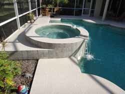 Pool with Small Pool Above — Sarasota, FL — Custom Pavers of Southwest Florida