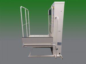 model of a vertical wheelchair lift