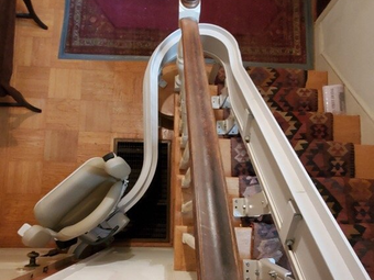 chair lift on home stairs