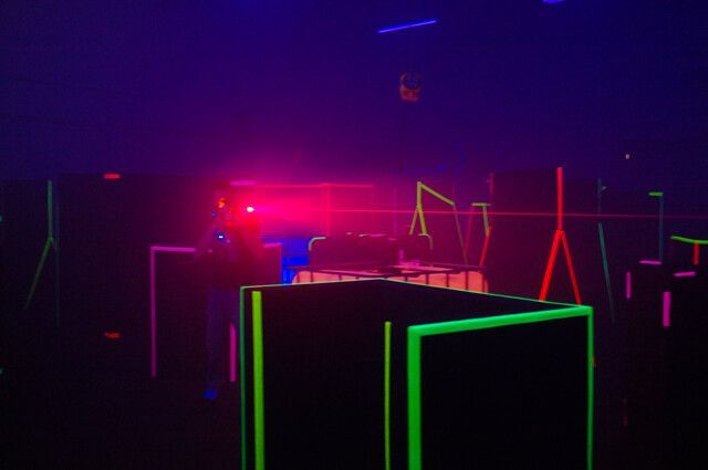 laser tag arena atmoshphere