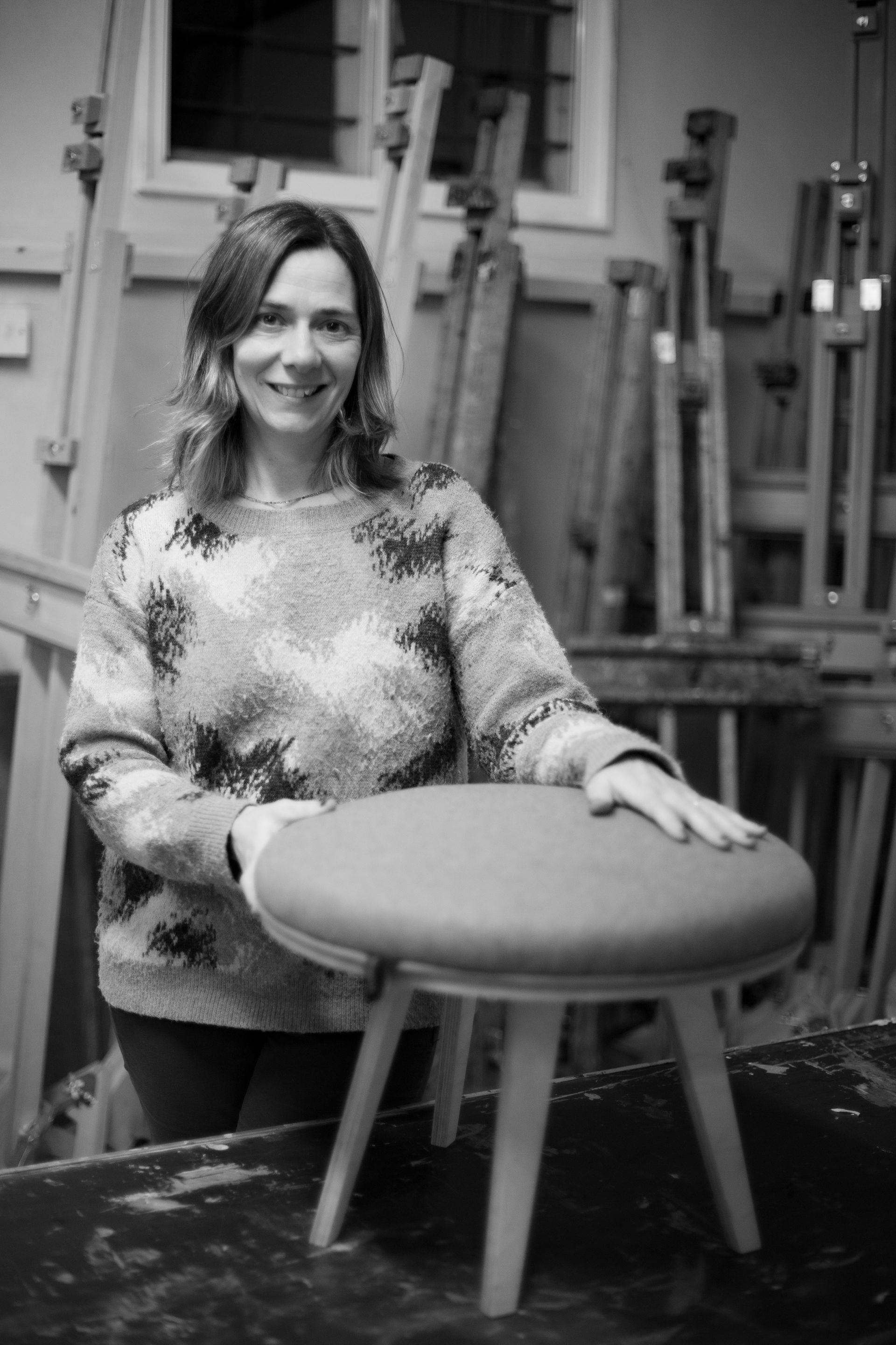 Make Your Own Footstool upholstery workshop in Lewes, Paddock Studios