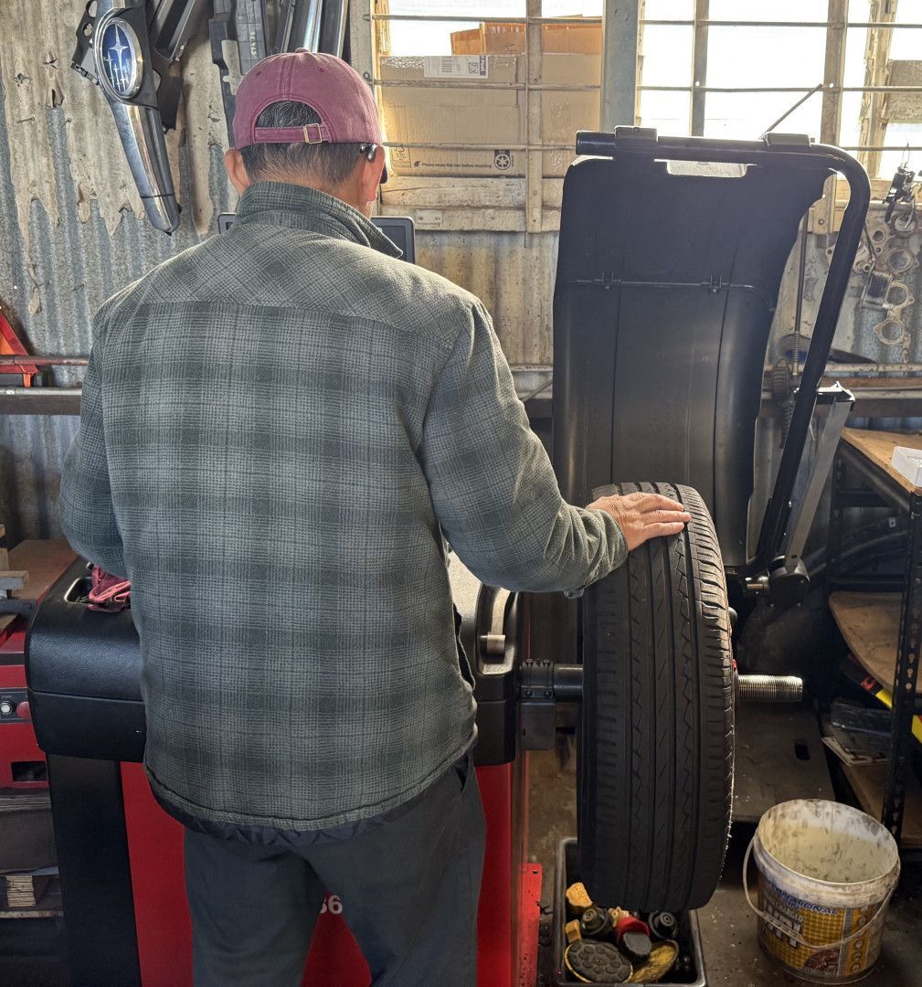 A Close Up of a Truck's Tires Being Adjusted by a Machine — ABIV Automotive In Richlands, QLD