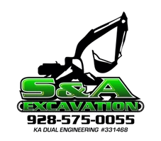 The S & A Excavation logo