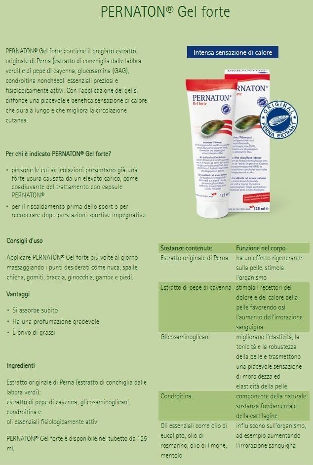 PERNATON GEL FORTE INTENSA SENSAZIONE DI CALORE