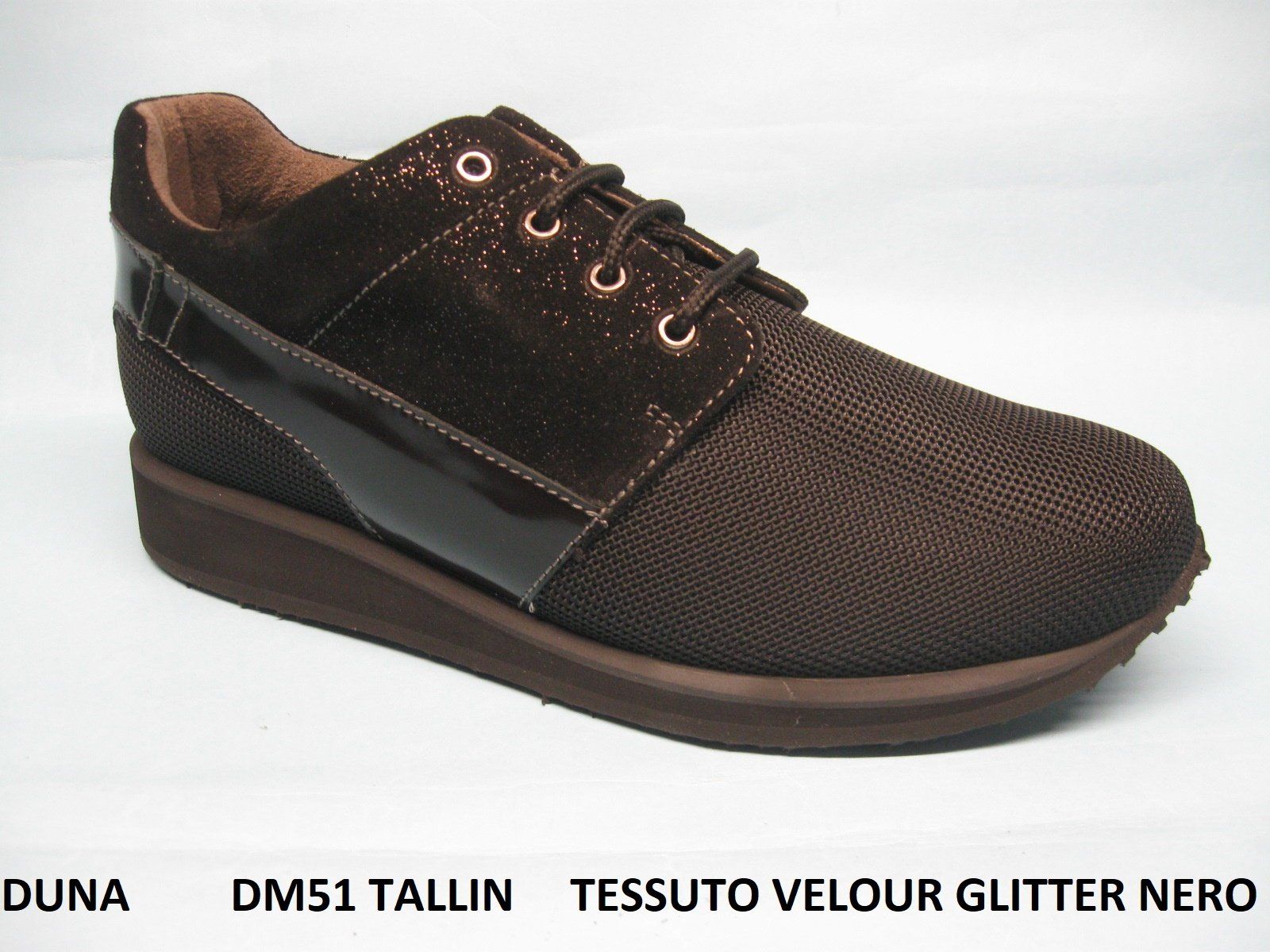 CALZATURIFICIO DUNA SCARPA INVERNALE DONNA PREDISPOSTA PER PLANTARE MODELLO DM51 TALLIN  COLORE TESSUTO VELOUR NERO