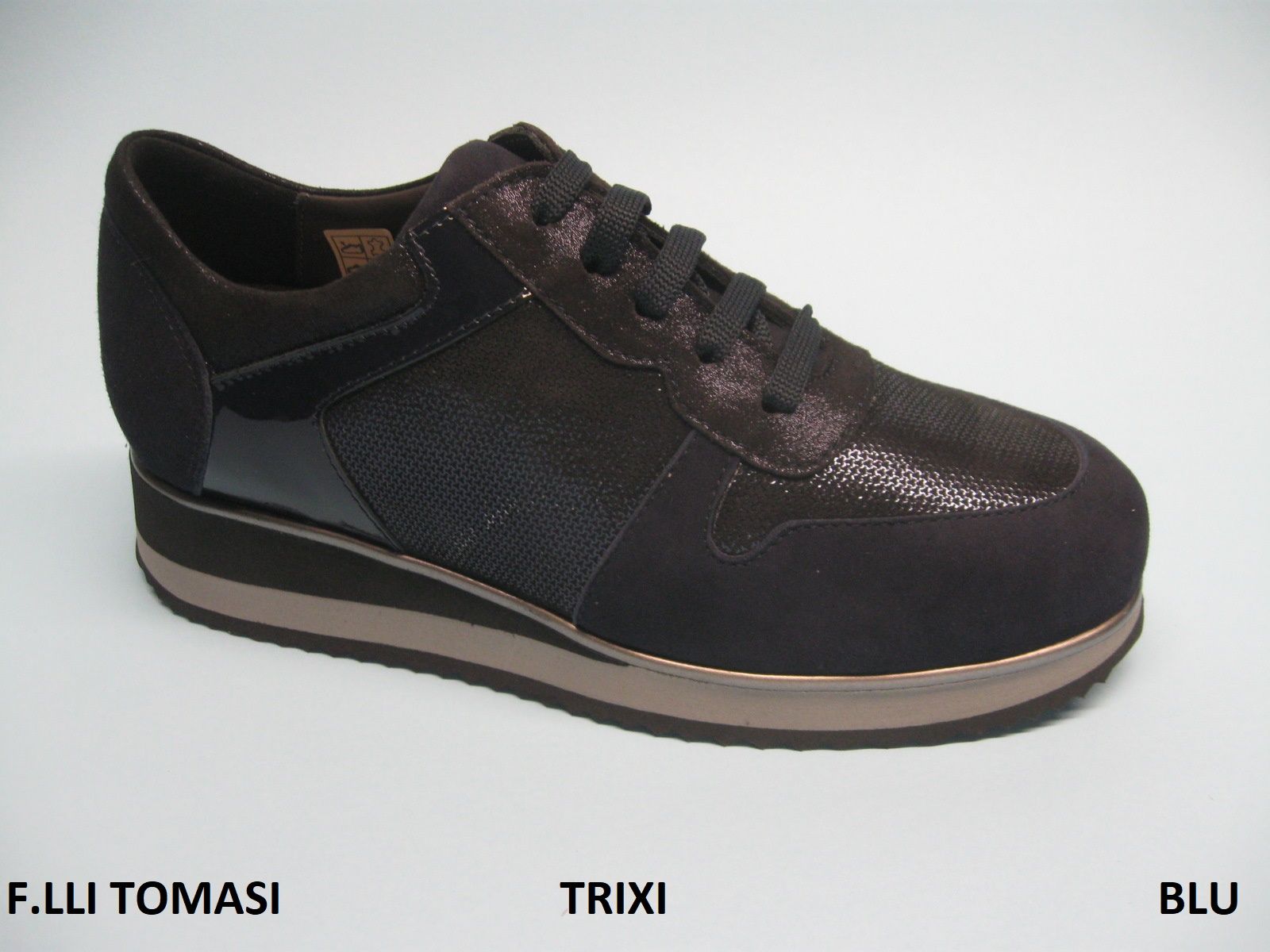 CALZATURIFICIO F.LLI TOMASI SCARPA STRINGATA INVERNALE PREDISPOSTA PER PLANTARE DONNA MODELLO TRIXI COLORE NERO