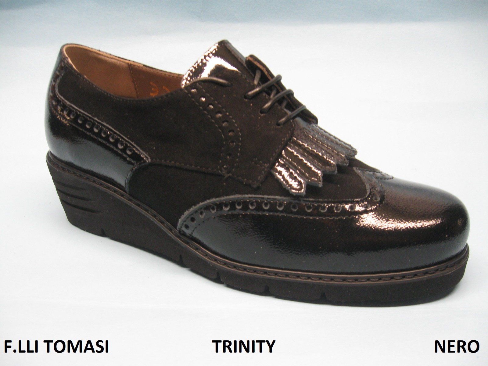 CALZATURIFICIO F.LLI TOMASI SCARPA INVERNALE PREDISPOSTO PER PLANTARE DONNA  MODELLO TRINITY  COLORE NERO