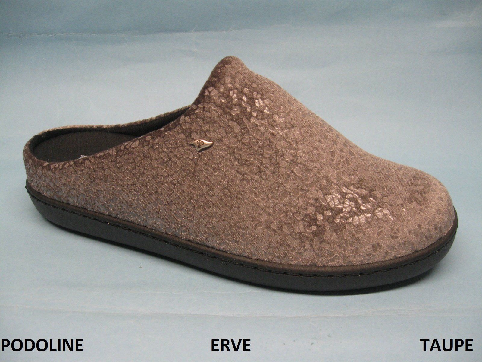 CALZATURIFICIO PODOLINE CIABATTA PUNTA CHUSA PREDISPOSTA PER PLANTARE DONNA  MODELLO ERVE  COLORE TAUPE