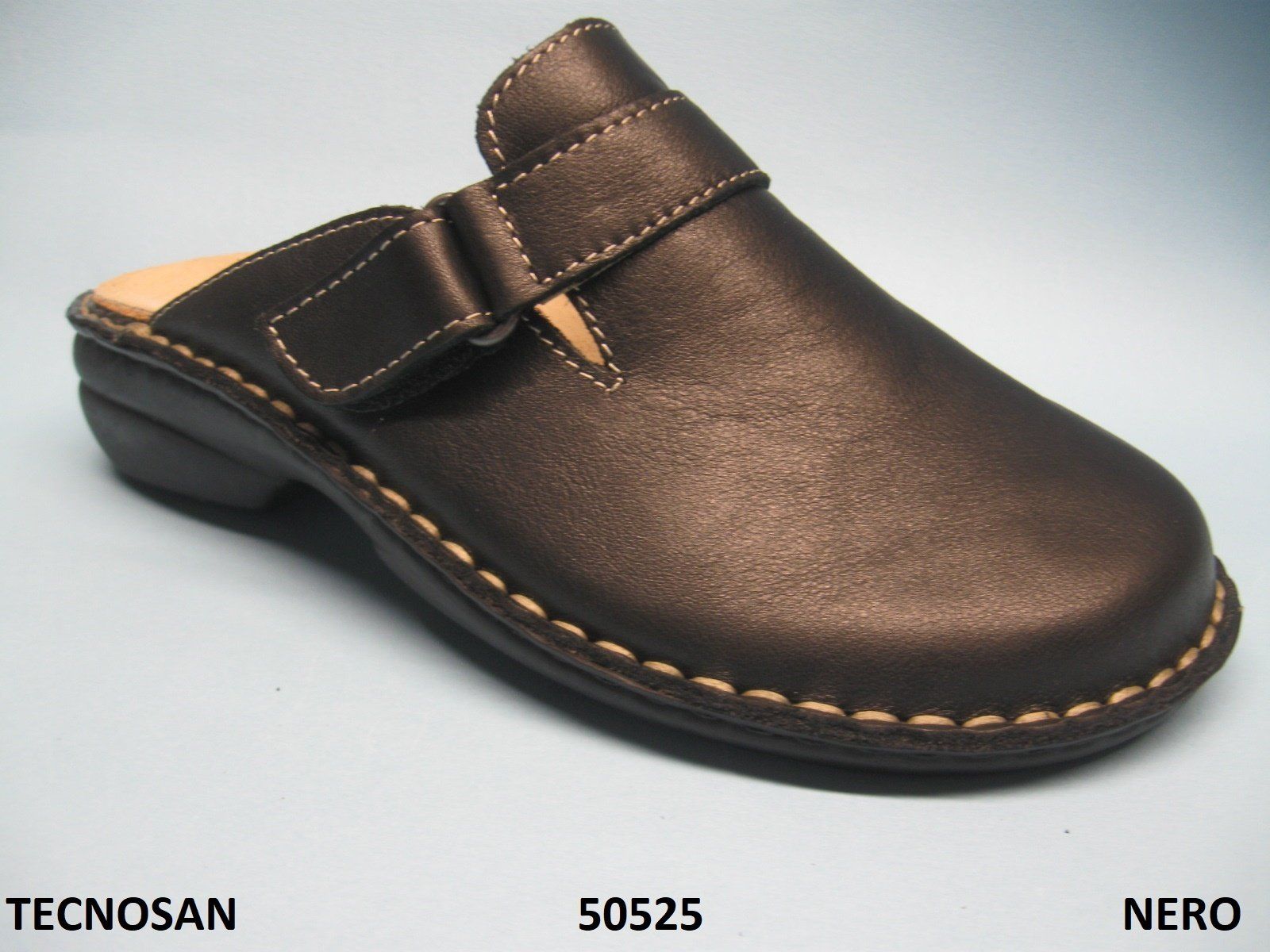 CALZATURIFICIO TECNOSAN CIABATTA PUNTA CHUSA PREDISPOSTA PER PLANTARE DONNA MODELLO 50525  COLORE NERO