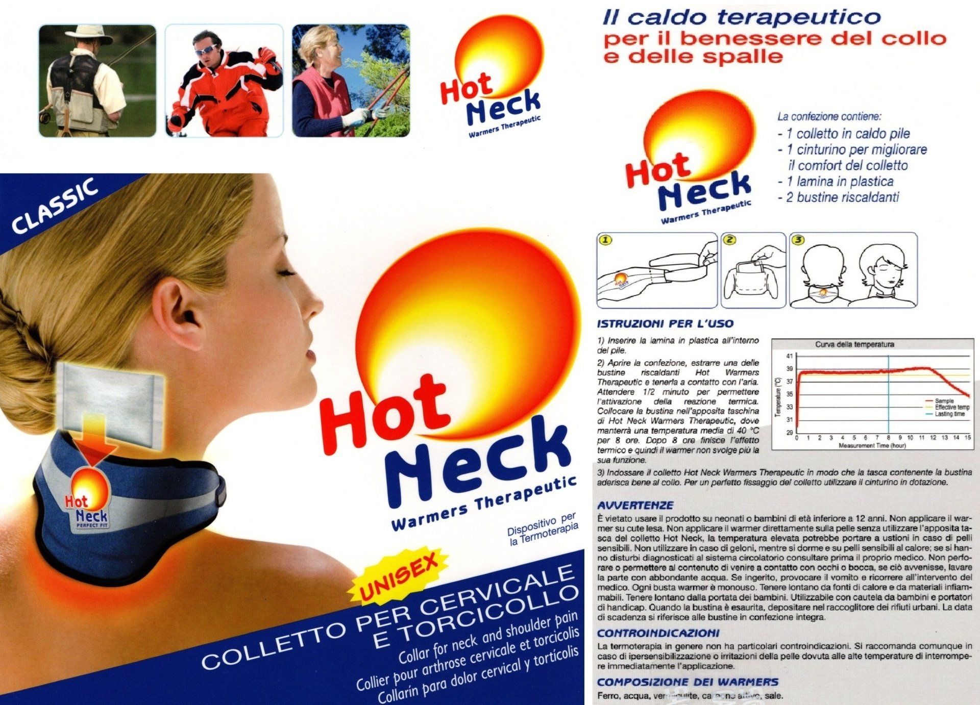 HOT NECK COLLETTO PER CERVICALE E TORCICOLLO IL CALDO TERAPEUTICO PER IL BENESSERE DEL COLLO E DELLE SPALLE