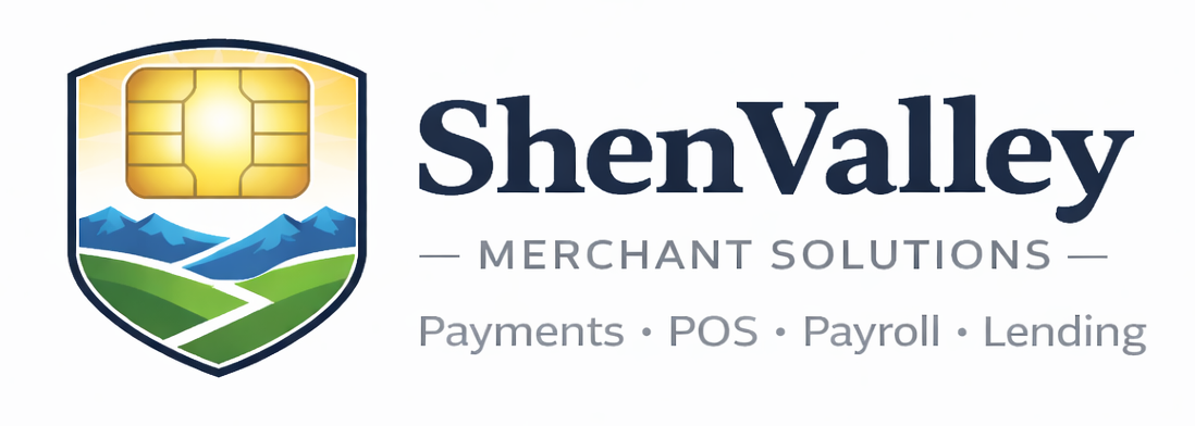 A logo for a company called shen valley merchant solutions