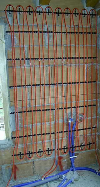 Impianto radiante a parete