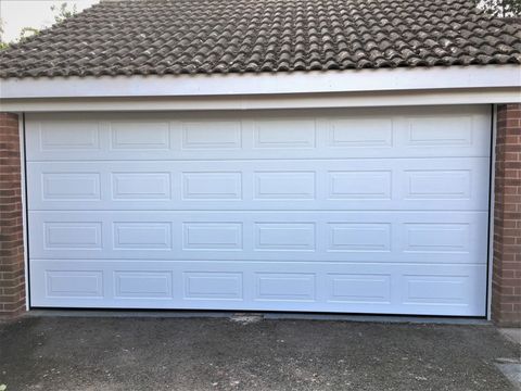 Large White Garage Door