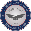 Hire Vets Platinum logo - 2024