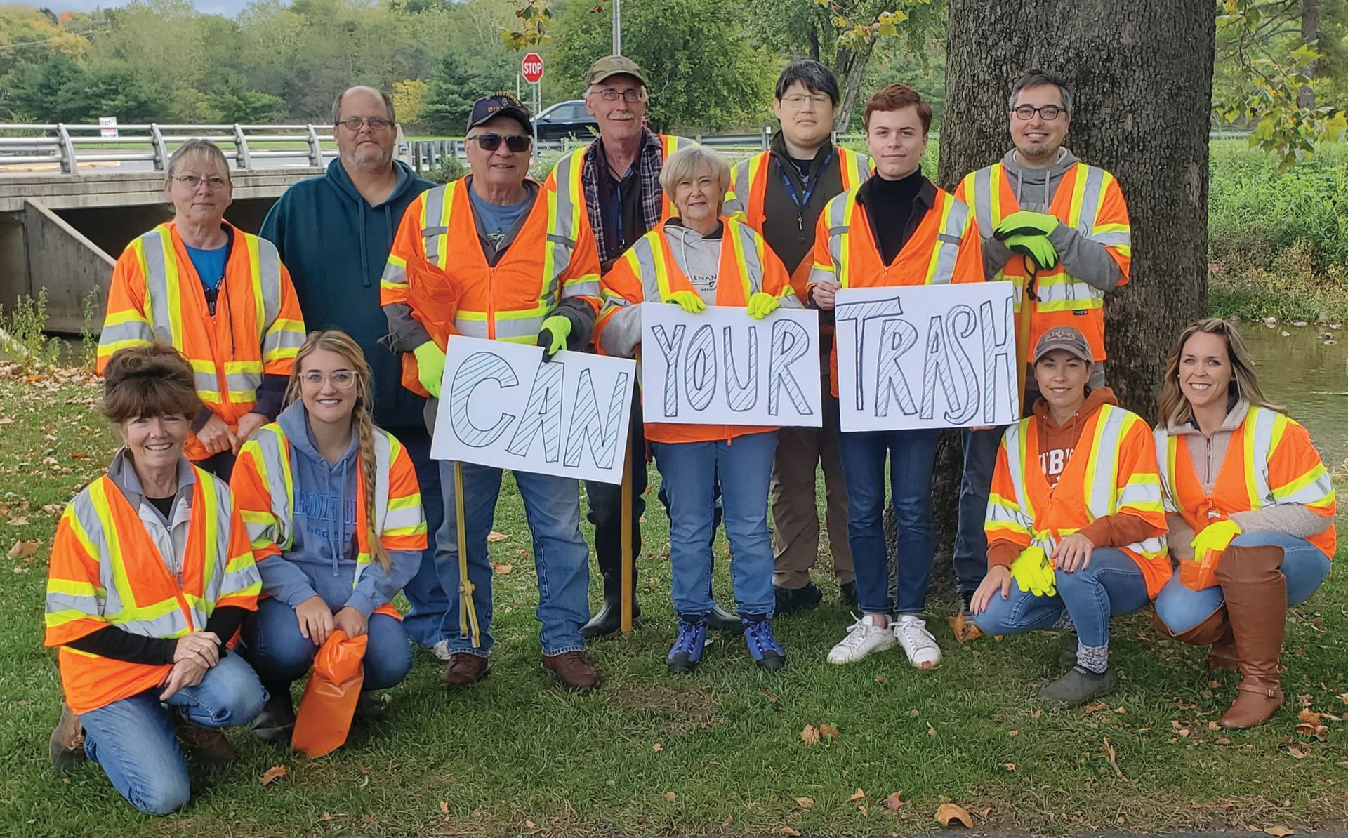 photo of Syntelligent employees who participated in highway cleanup