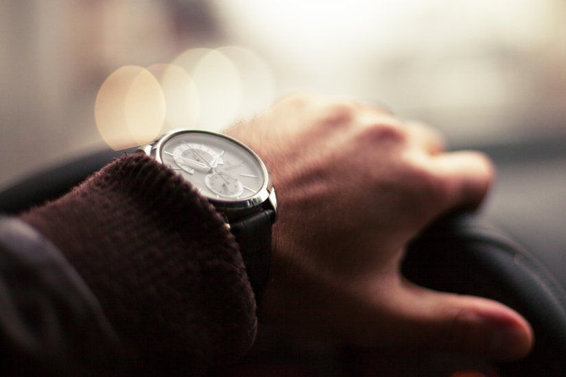 image of man's wrist watch and hand/Links to the capabilities web page on Program Management and support