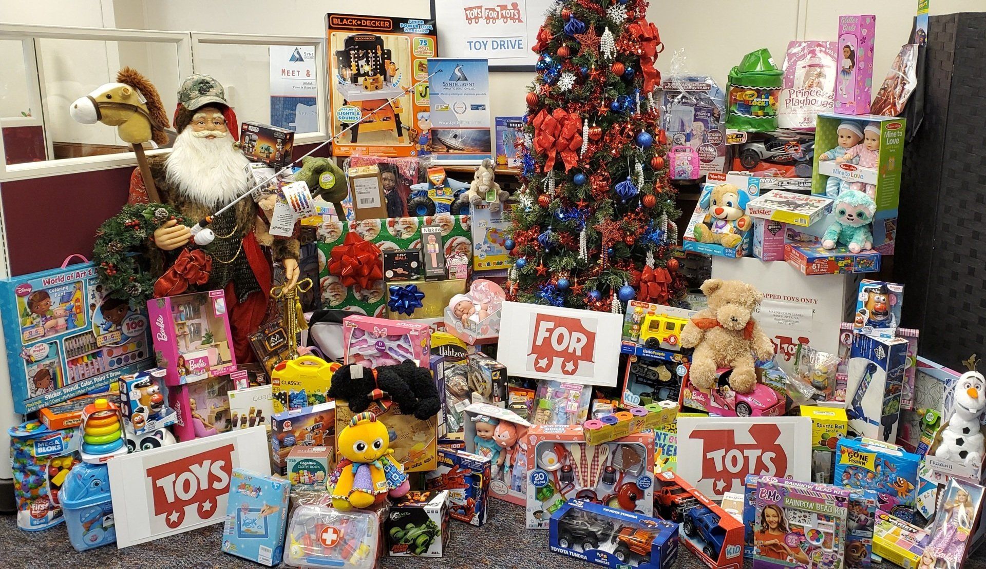 image of toys collected for 2020 Toys for Tots drive
