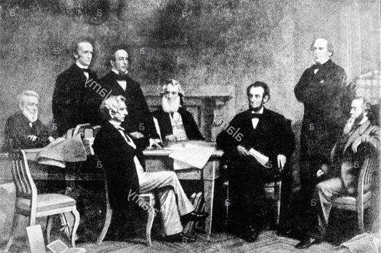 Abe Lincoln meeting with other politicians