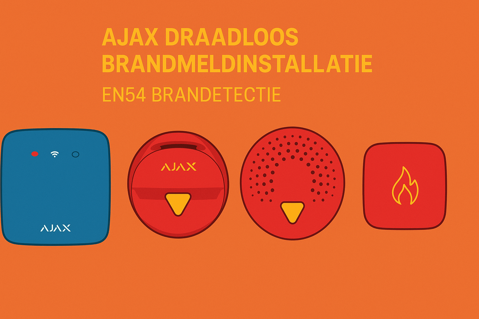 AJAX draadloos brandmeldinstallatie - EN54 branddetectie