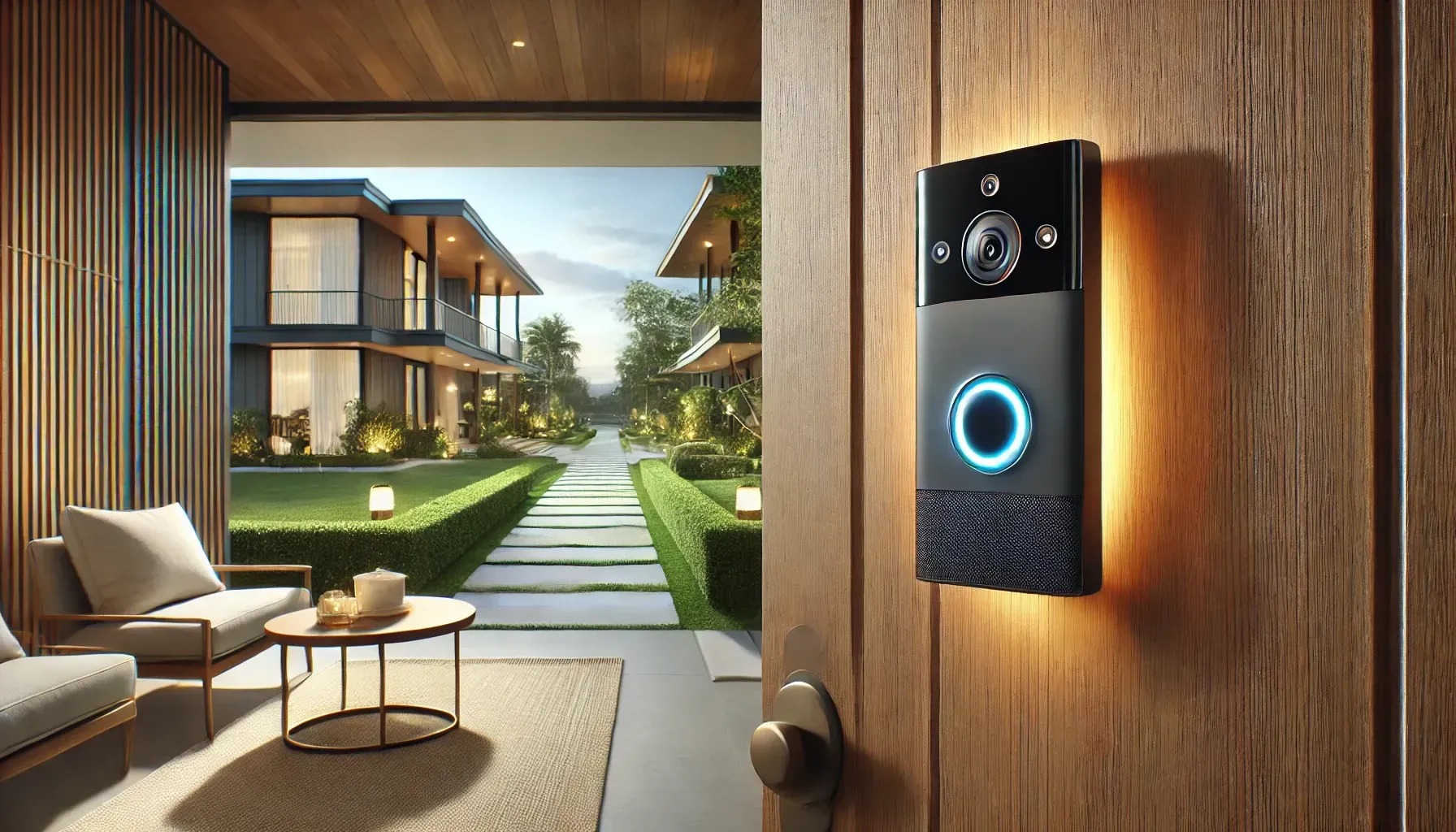 AJAX videodeurbel met geïntegreerde AI, PIR-sensor en app-besturing