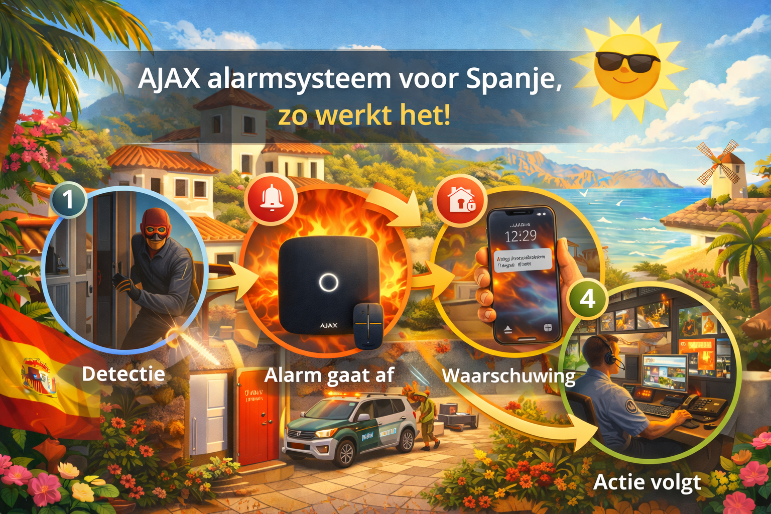 Een AJAX alarmsysteem voor Spanje? Zo werkt het systeem