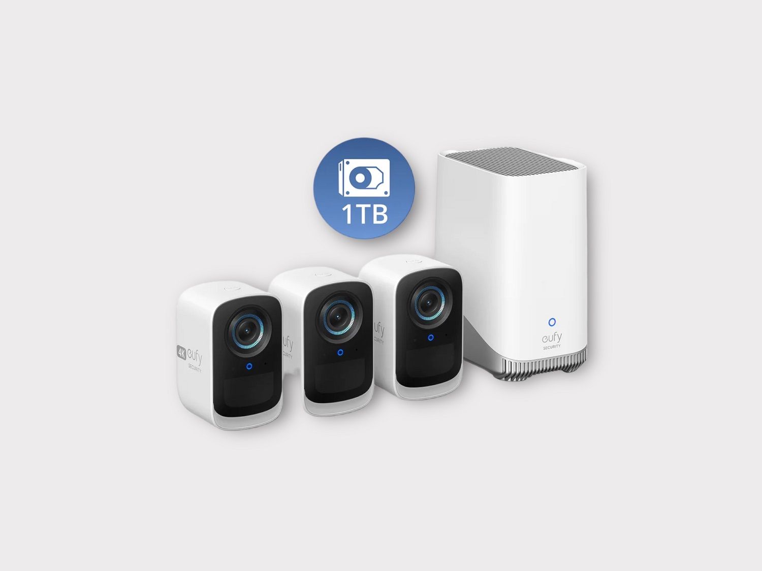 EufyCam 4 stuks camera's homepage