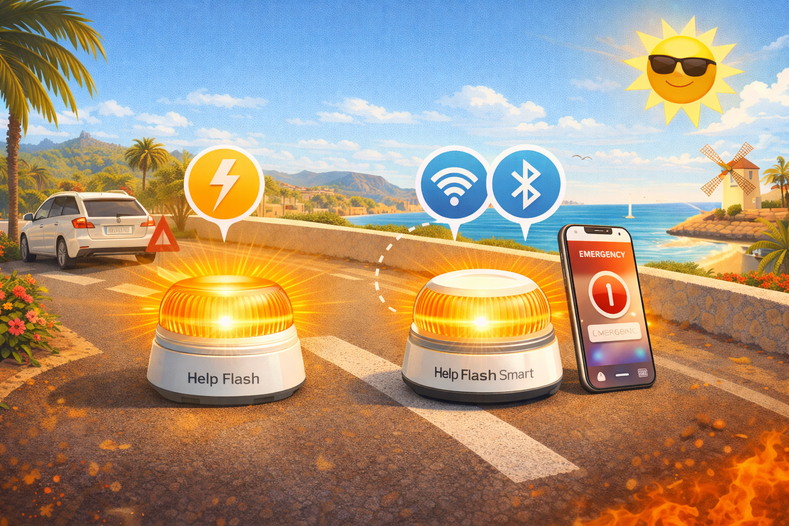 Help Flash V.1 en de Help Flash Smart verschillen